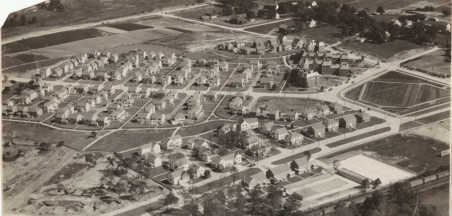 Aerial photo of a city