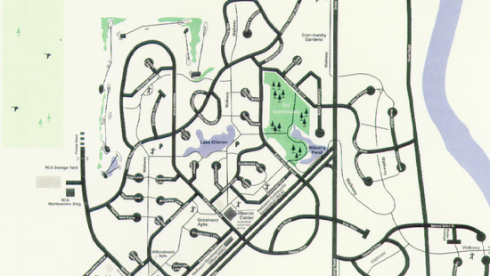 Yellow, green, blue, and black points, lines, and polygons making up a traffic map.