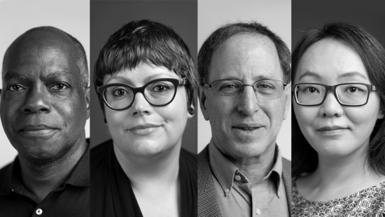 Headshots of four adults in a row