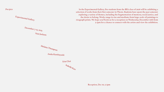 A pale pink background with purple text