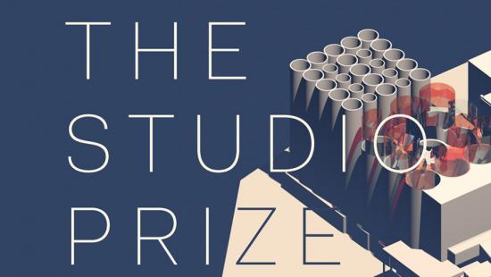 Geometric and tubular shapes with text on a dark blue background.