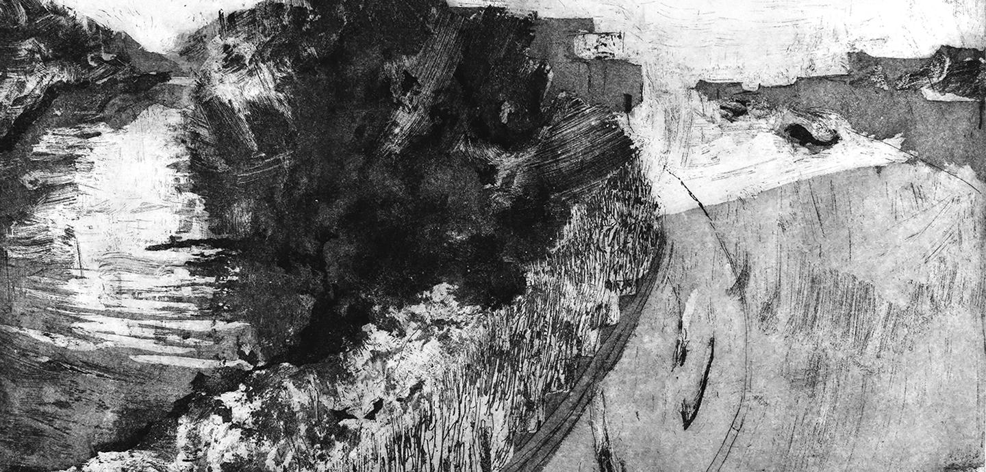 Black white grey drawing charcoal