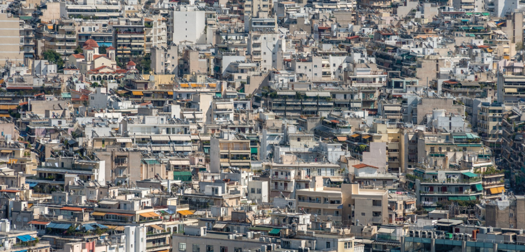 Buildings in the modern Athens area