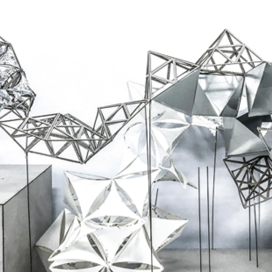 Model of a serpentine-like structure on stilts