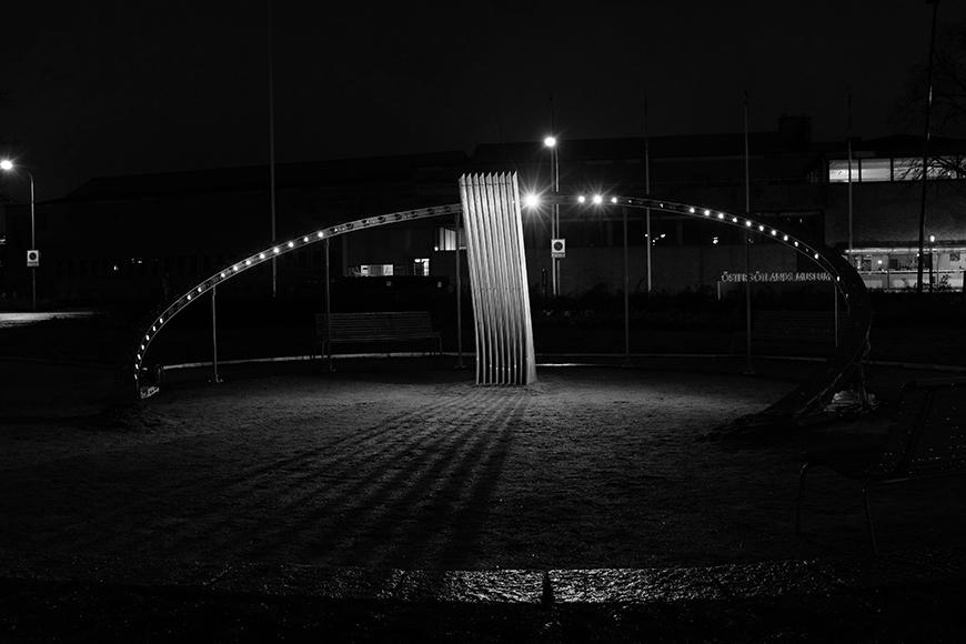 street at night with lights