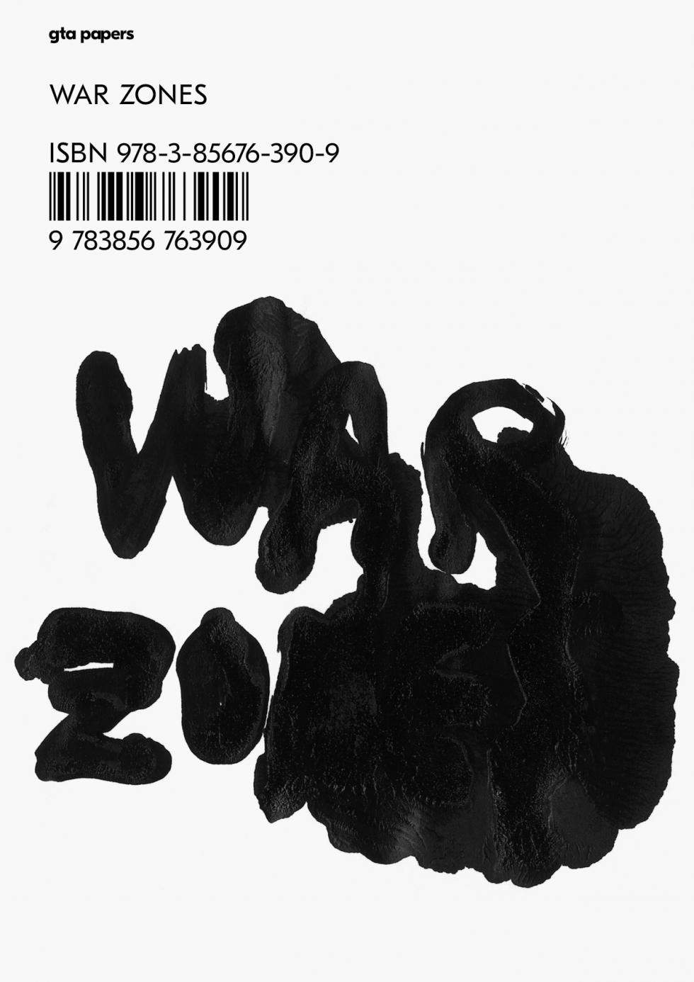 A book cover with black text on a white background with an inkblot on the front.