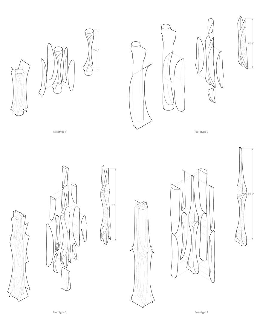 prototype drawings in axonometric